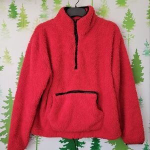 No Boundaries Plush Faux Sherpa Pullover.